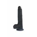Miniatyrbillede 1 af 5: Realistisk Dildo Virgite R14 Sort 23 cm