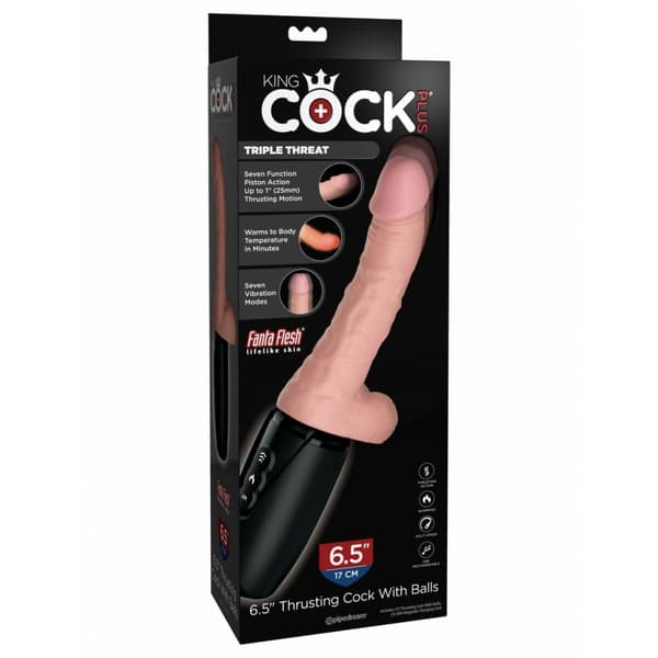 Realistinen dildo Pipedream - King Cock Luonnollinen