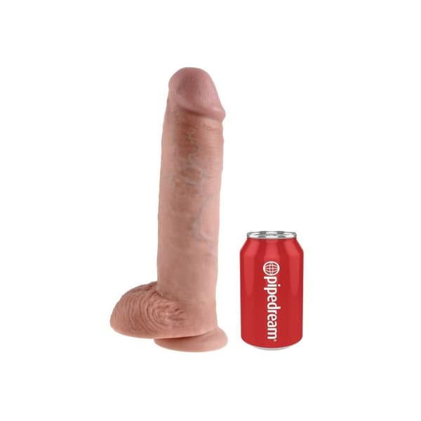 Dildo 11 Tommer med Kugler Realistisk Pipedream King Cock PVC