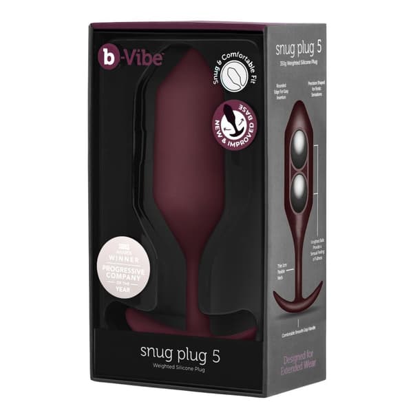 Vibrerande anuspropp B-Vibe 5 Röd Rödbrun