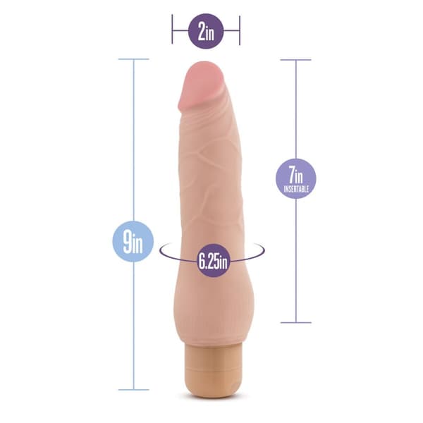 Realistisk dildo Blush Au Naturel TPE Ø 4,4 cm (19 cm)
