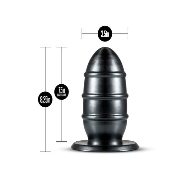 Anal plug Blush Jet Sort (8,9 cm)