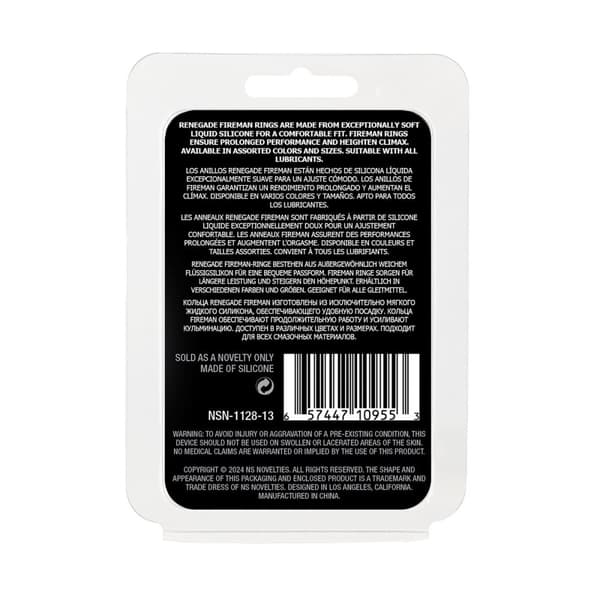Penisring NS Novelties Fireman Svart