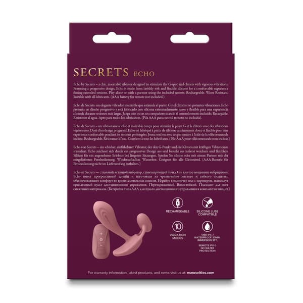 Vibrerande anuspropp NS Novelties Secrets Rosa