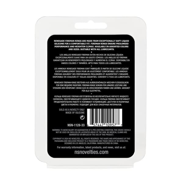 Penisrenkaat NS Novelties Fireman Musta