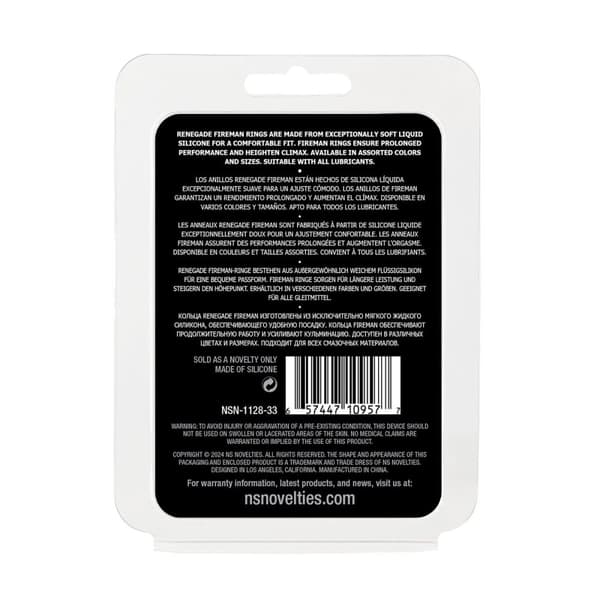 Penisrenkaat NS Novelties Fireman Musta