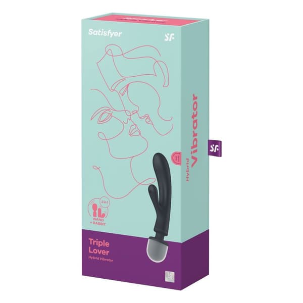 Dual Stimulation Vibe- vibraattori Satisfyer Triple Lover Harmaa