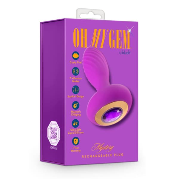 Liten anuspropp Gplug, neonröd Blush Oh My Gem Purpur (7,6 cm)