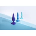 Pikkukuva 8 / 11: Gplug Small- värisevä anustappi, vaaleanpunainen B-Vibe Sininen (10 cm) (12 cm)