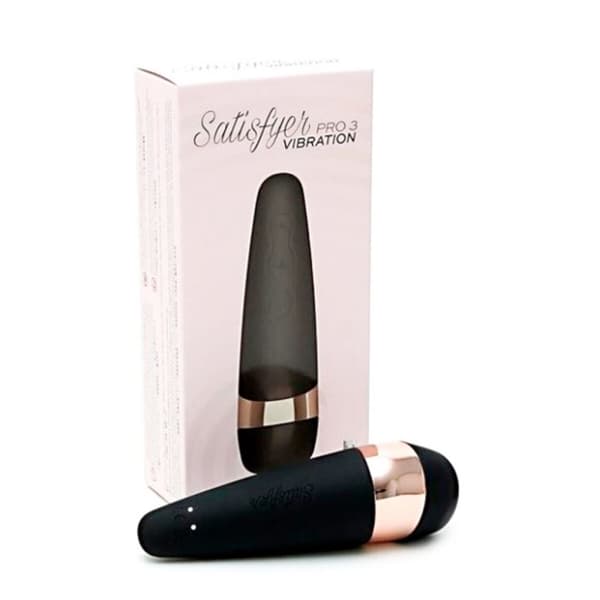 Pro 3 Klitorisstimulator Vibration Satisfyer Pro 3+ Svart