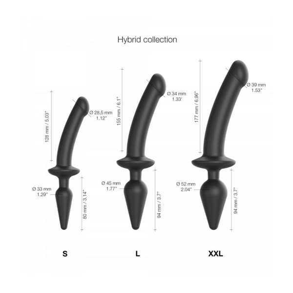 Dildo Strap-on-me Musta
