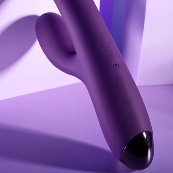 Dubbelvibrator Dual Stimulation Vibe Evolved Playboy Purpur Violett