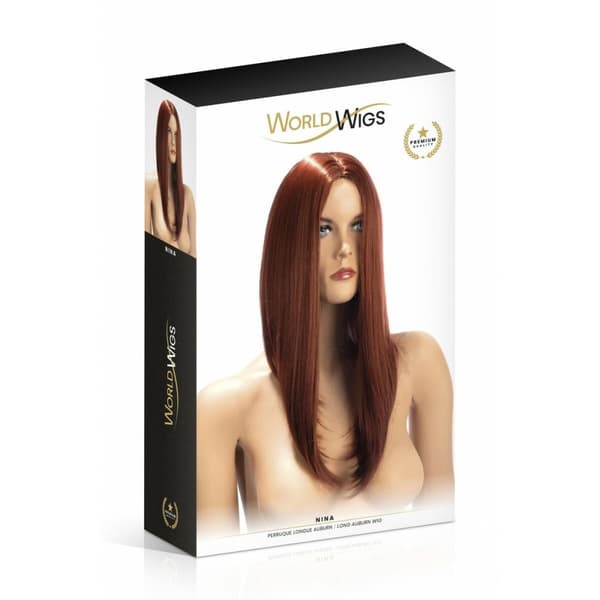 Erotisk Accessoar World Wigs Nina Brun Peruk