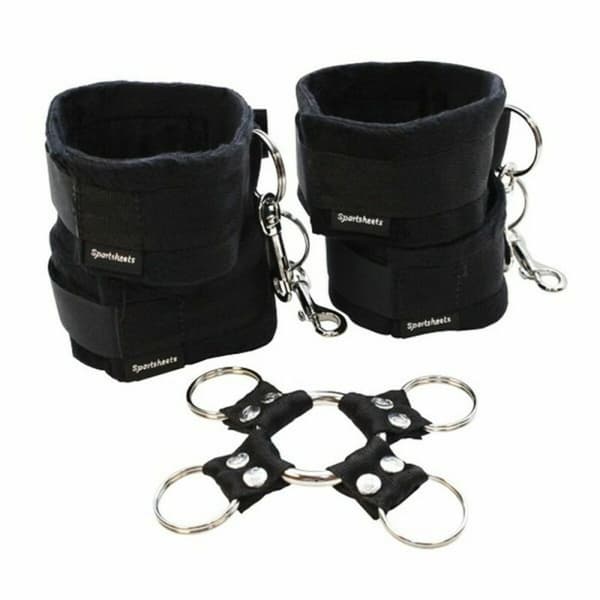 Hogtie & käsiraudat setti Sportsheets
