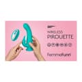 Miniatyrbild 7 av 11: Dubbelvibrator Dual Stimulation Vibe FemmeFunn Pirouette Turkos