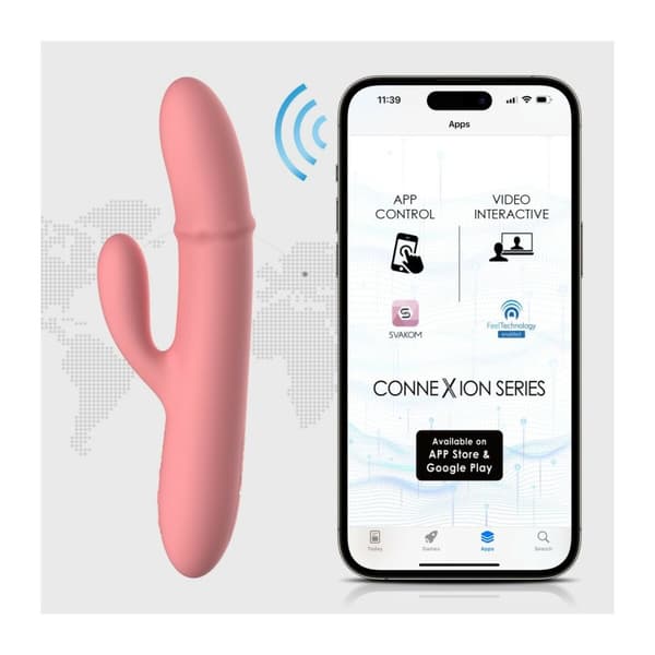 Dual Stimulation Vibe Svakom Pink Fersken