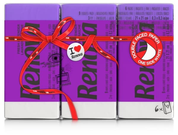 Renova Red label tissues lila 6x9st