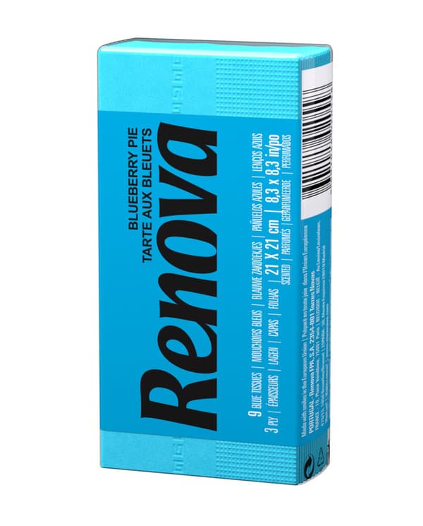 Renova Red label servietter blå 6x9stk
