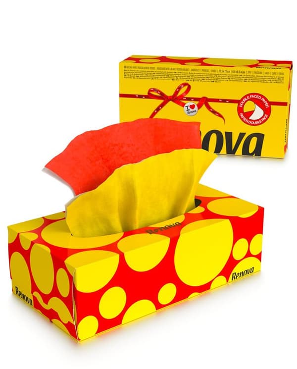 Renova Avtagbara Hygieniska Wipes Röd och Gul 80st