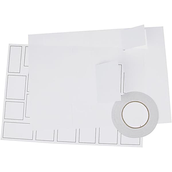 Julekalender, str. 30x42 cm, hvid, 5 stk./ 1 pk.