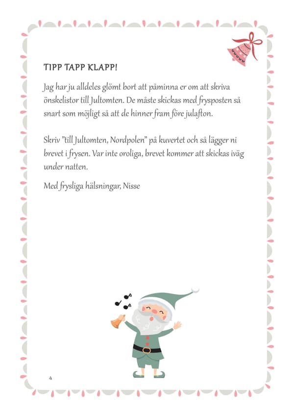 Nissebrev Julkalender År 1 - Syskon (flera barn)