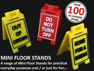 Sign: No entry, Awesome Mini Floor Stands, fun fun