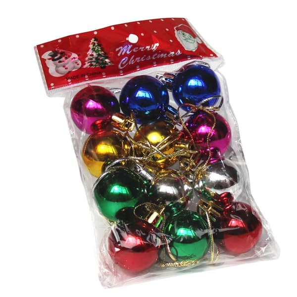 24 st små MINI Julgranskulor Julpynt  Julgranspynt