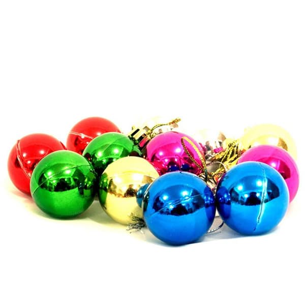 12 st små MINI Julgranskulor Julpynt  Julgranspynt