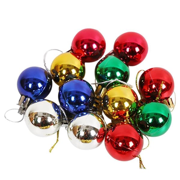 12 st små MINI Julgranskulor Julpynt  Julgranspynt