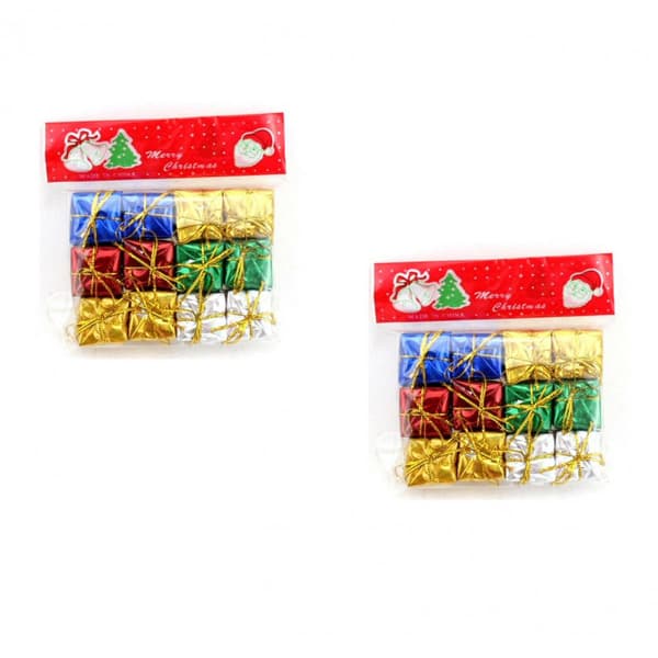 24 st små söta Julklappar, Paket, Julpynt, Julgranspynt