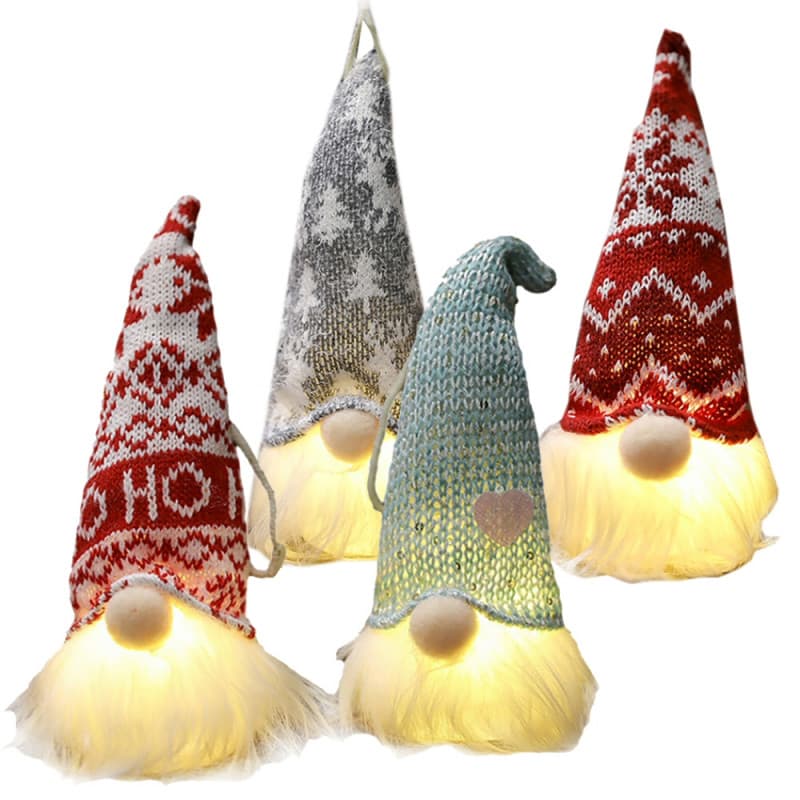 1st Underbart Söt TOMTE med belysning, batteri