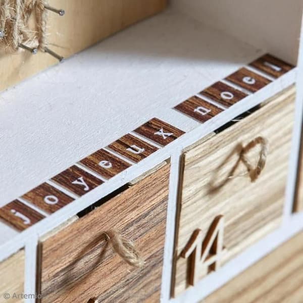 Trä adventskalender att dekorera - Märke - Modell - Trä - Barn - Beige