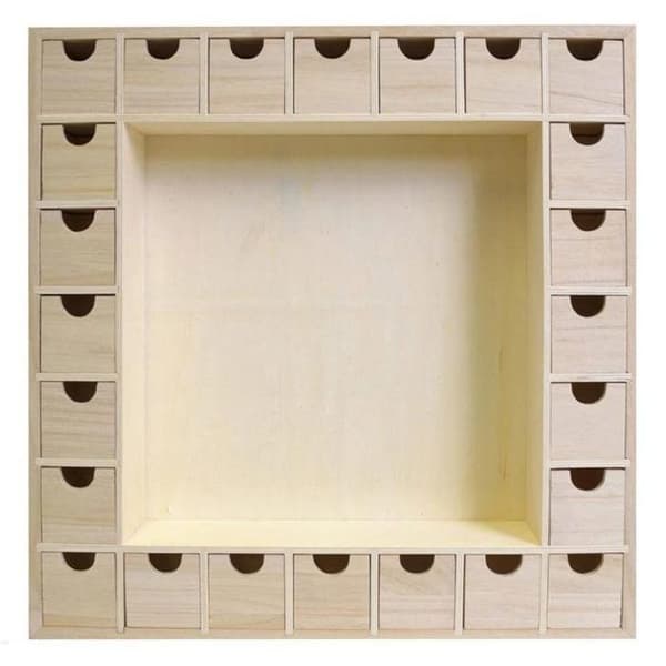 Trä adventskalender att dekorera - Märke - Modell - Trä - Barn - Beige