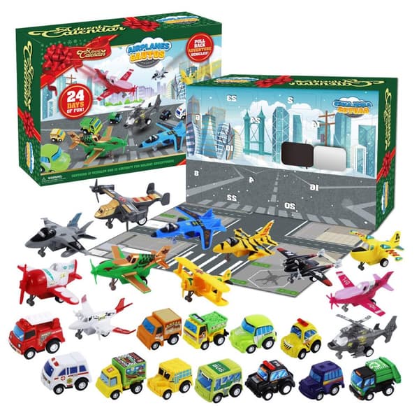 Adventskalendrar Toy for Kid, Cars & Planes /Bilar Flygplan 24st (Bilar + Flygplan) Julkalender