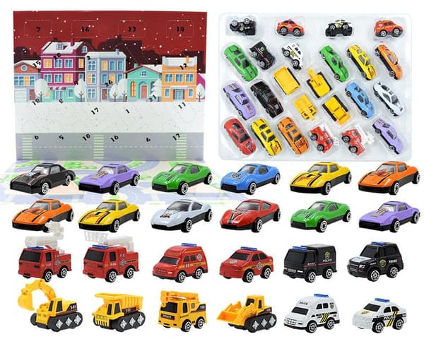 Julkalender Bilar - Adventskalender med Leksaksbilar