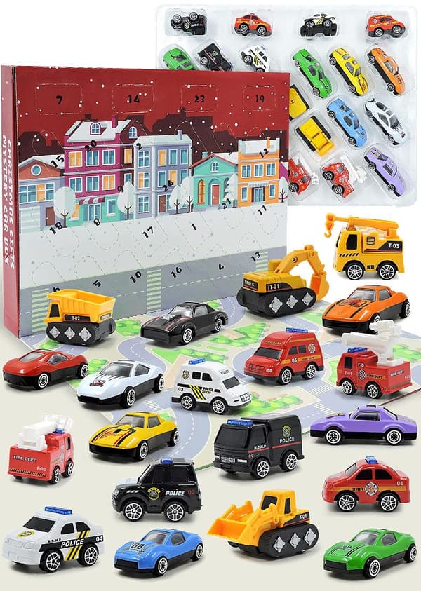 Julekalender Biler - Adventskalender med Leketøysbiler