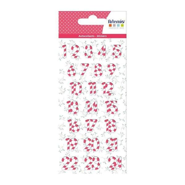 Klistermärken Puffies 3D adventskalender Sucre d'orge