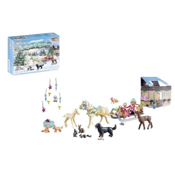 PLAYMOBIL 71345 Adventskalender - Ridsport - Julens magi - 24 överraskningar att upptäcka i väntan på julen