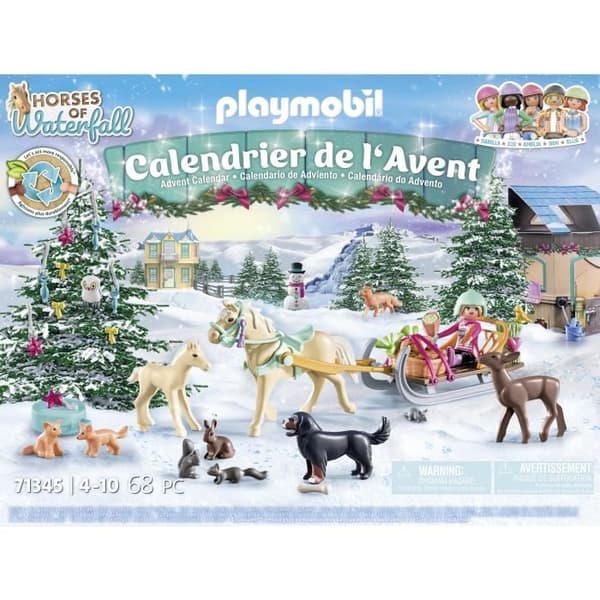 PLAYMOBIL 71345 Adventskalender - Ridsport - Julens magi - 24 överraskningar att upptäcka i väntan på julen