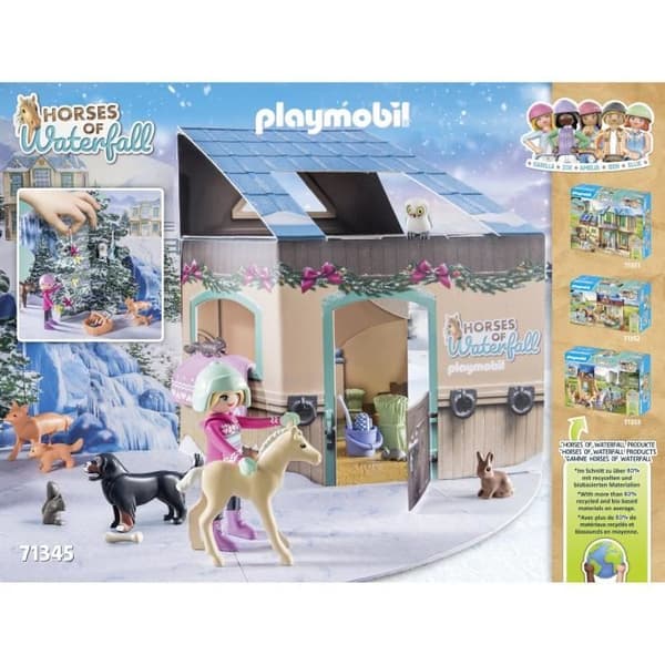 PLAYMOBIL 71345 Adventskalender - Ridsport - Julens magi - 24 överraskningar att upptäcka i väntan på julen