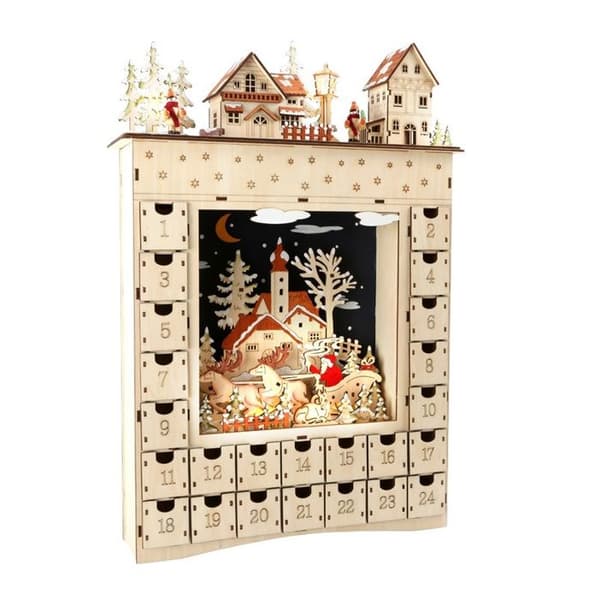 Trä adventskalender "Vinterdröm"