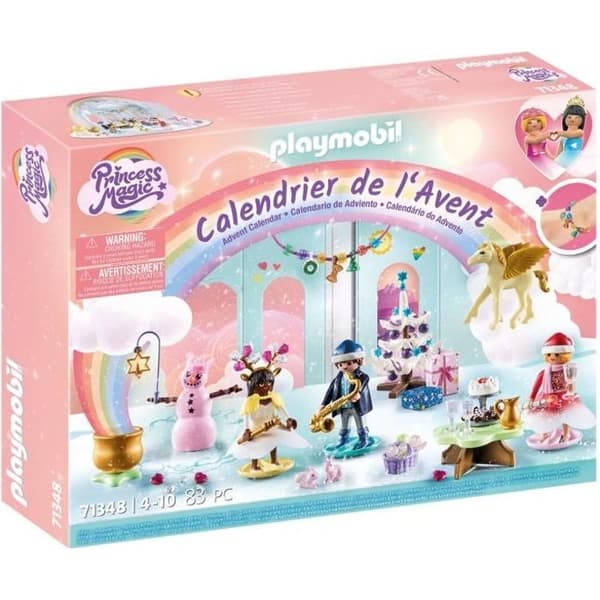 PLAYMOBIL Adventskalender - Regnbåge - Julens magi - 24 lådor att öppna