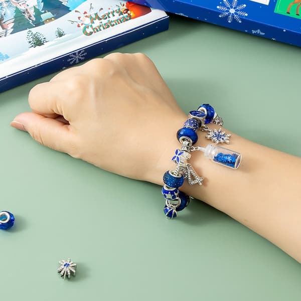 2024 Julkalender - Adventskalender - DIY Armband För Tjejer Kids - Blå-B