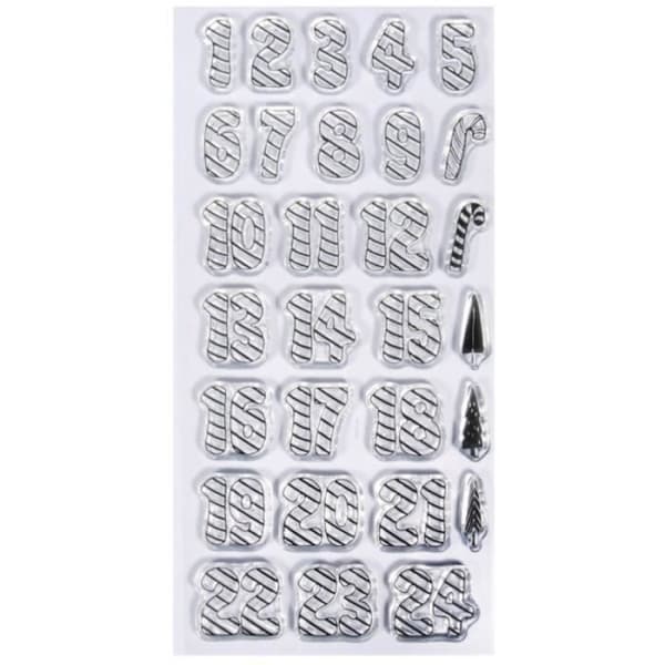 Rayher Transparent adventskalenderfrimärken - 29 st