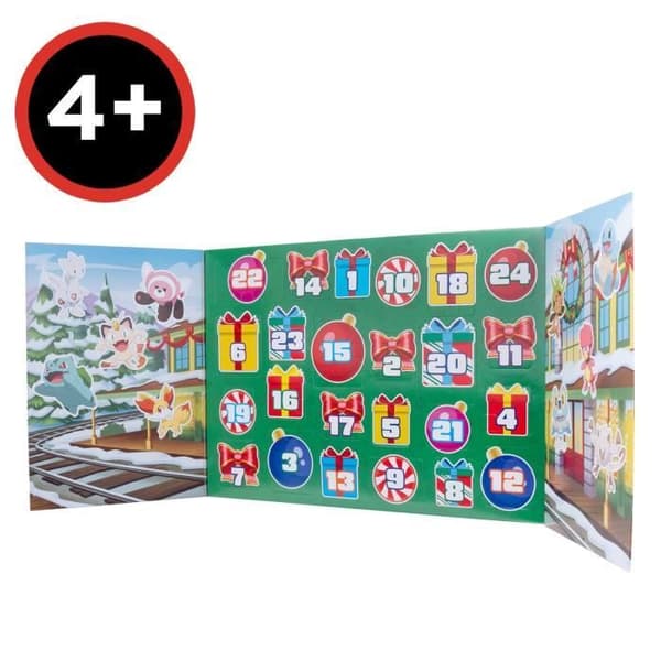 Pokémon adventskalender - BANDAI - 24 nya figurer - För barn från 4 år - Slumpmässiga figurer