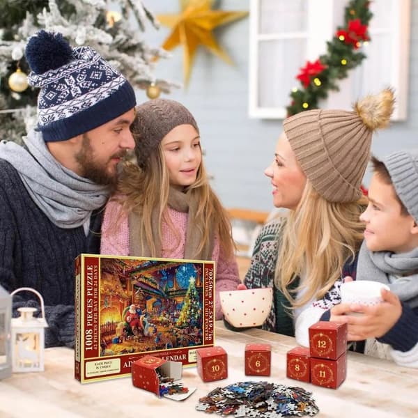 Skickas från Sverige Pussel adventskalender 2024, 1008 pusselbitar 24 dagars Toy Shop Jigsaw puzzle