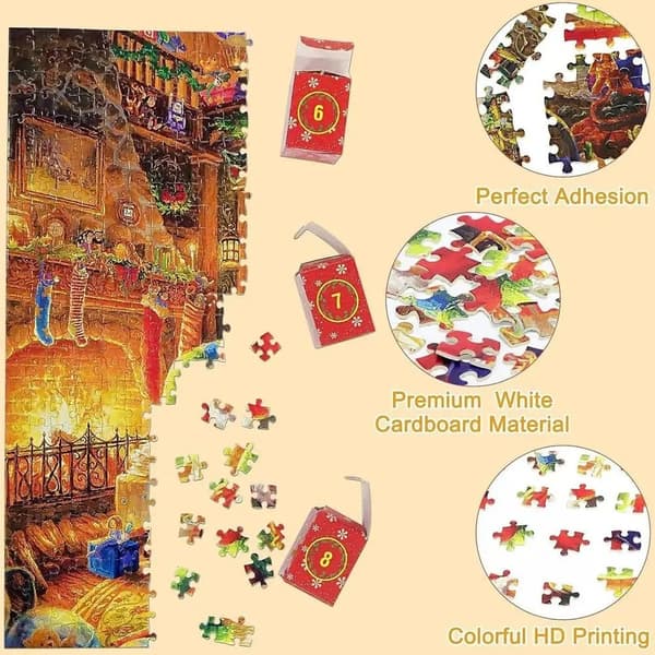 Skickas från Sverige Pussel adventskalender 2024, 1008 pusselbitar 24 dagars Toy Shop Jigsaw puzzle