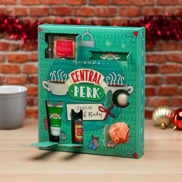 Central Perk 12 dagars bad- och kroppslicensierad adventskalender för vänner