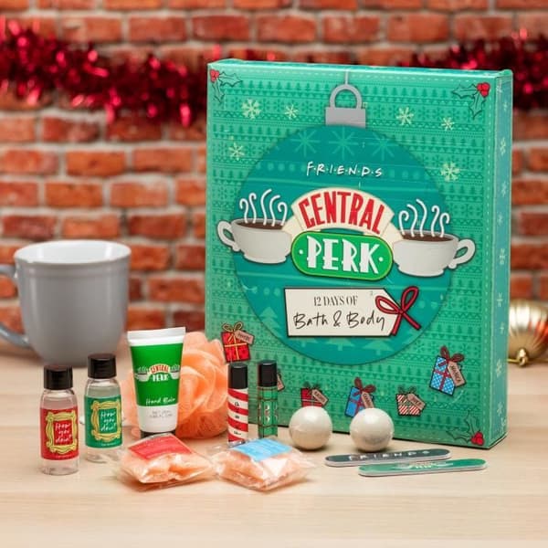 Central Perk 12 dagars bad- och kroppslicensierad adventskalender för vänner