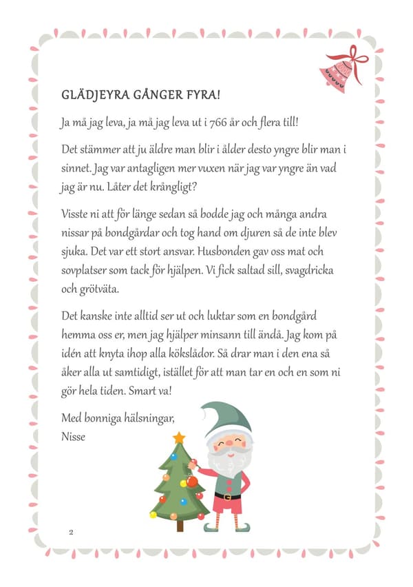 Nissebrev Julkalender År 4 - Standard (ett barn)